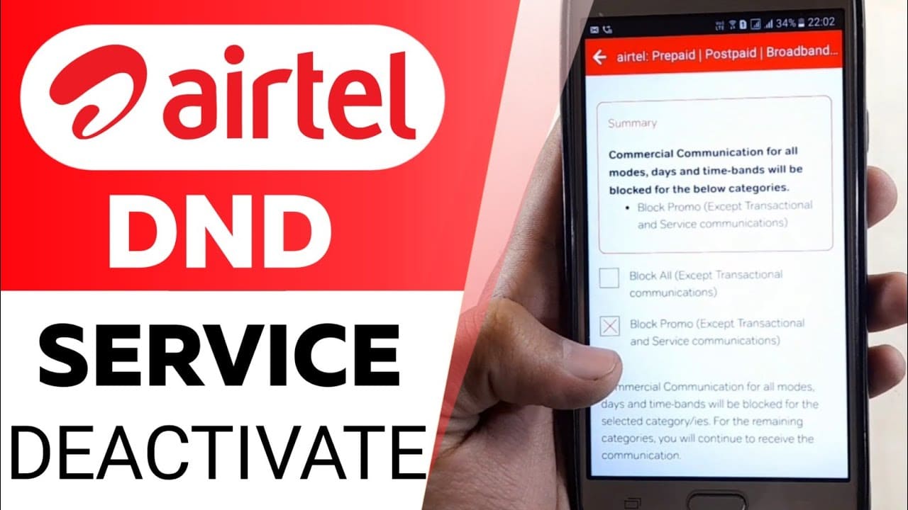how to remove dnd in airtel